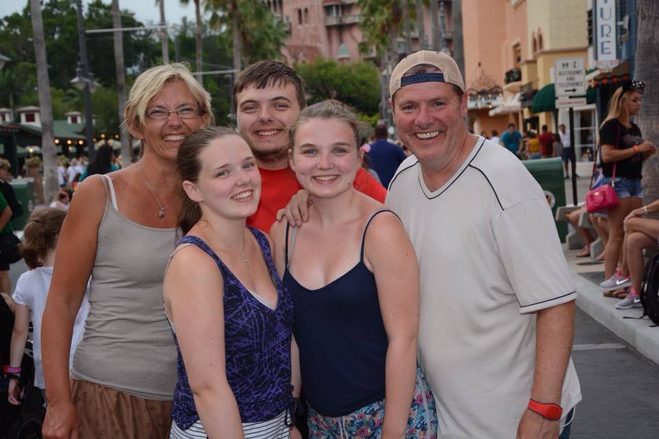 Janet and Andy Snowden with their family.