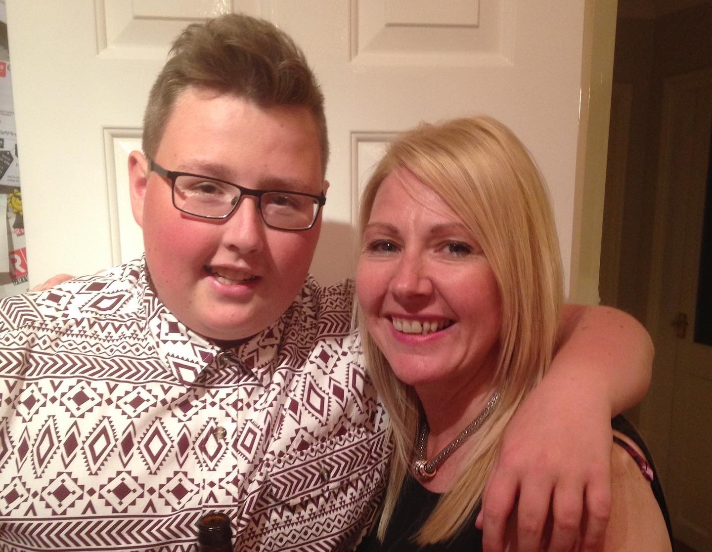 Mandy Giddins with son Jordan. 