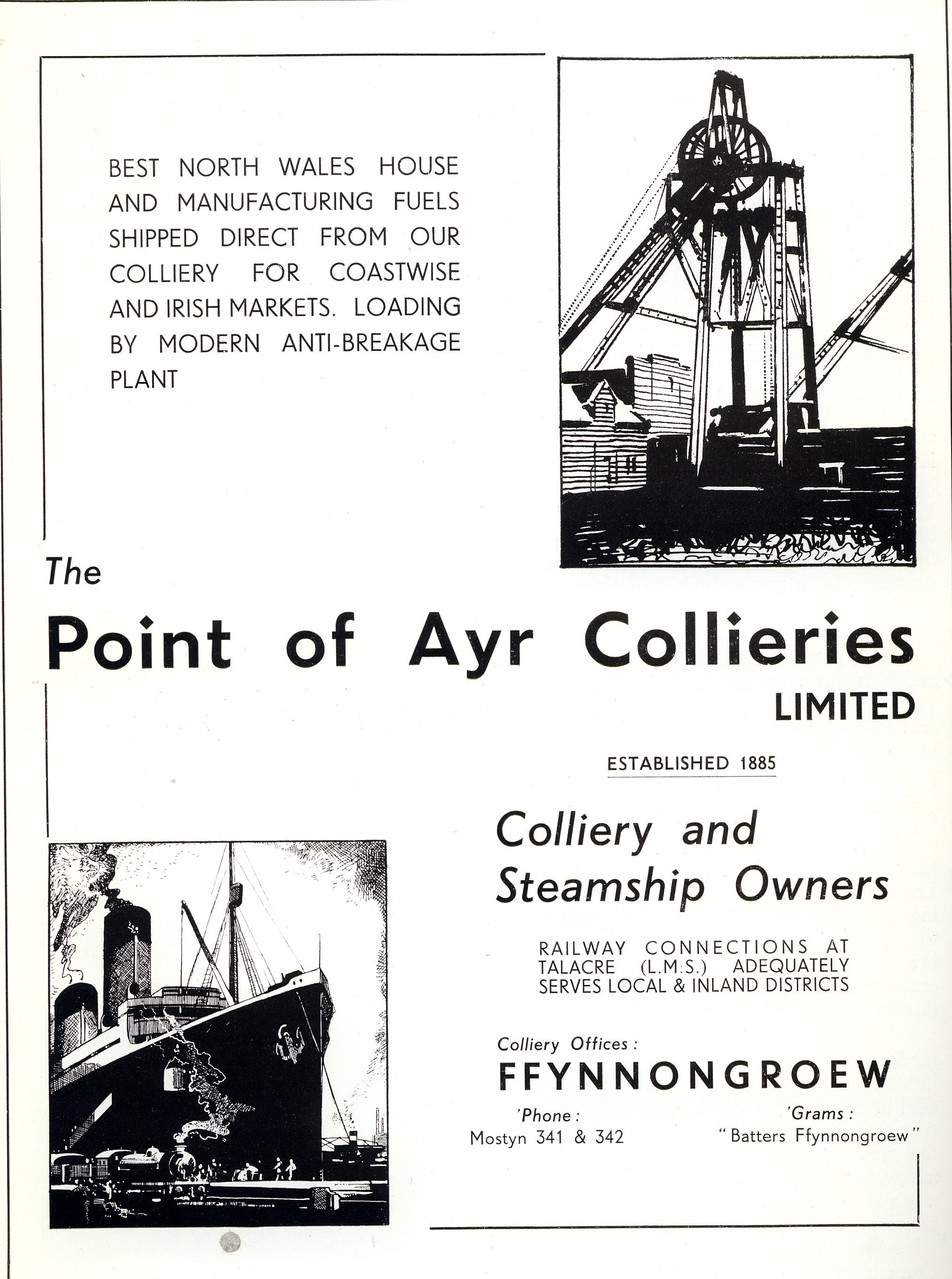 Point of Ayr advert 1938. Courtesy of the Elvet Pierce collection