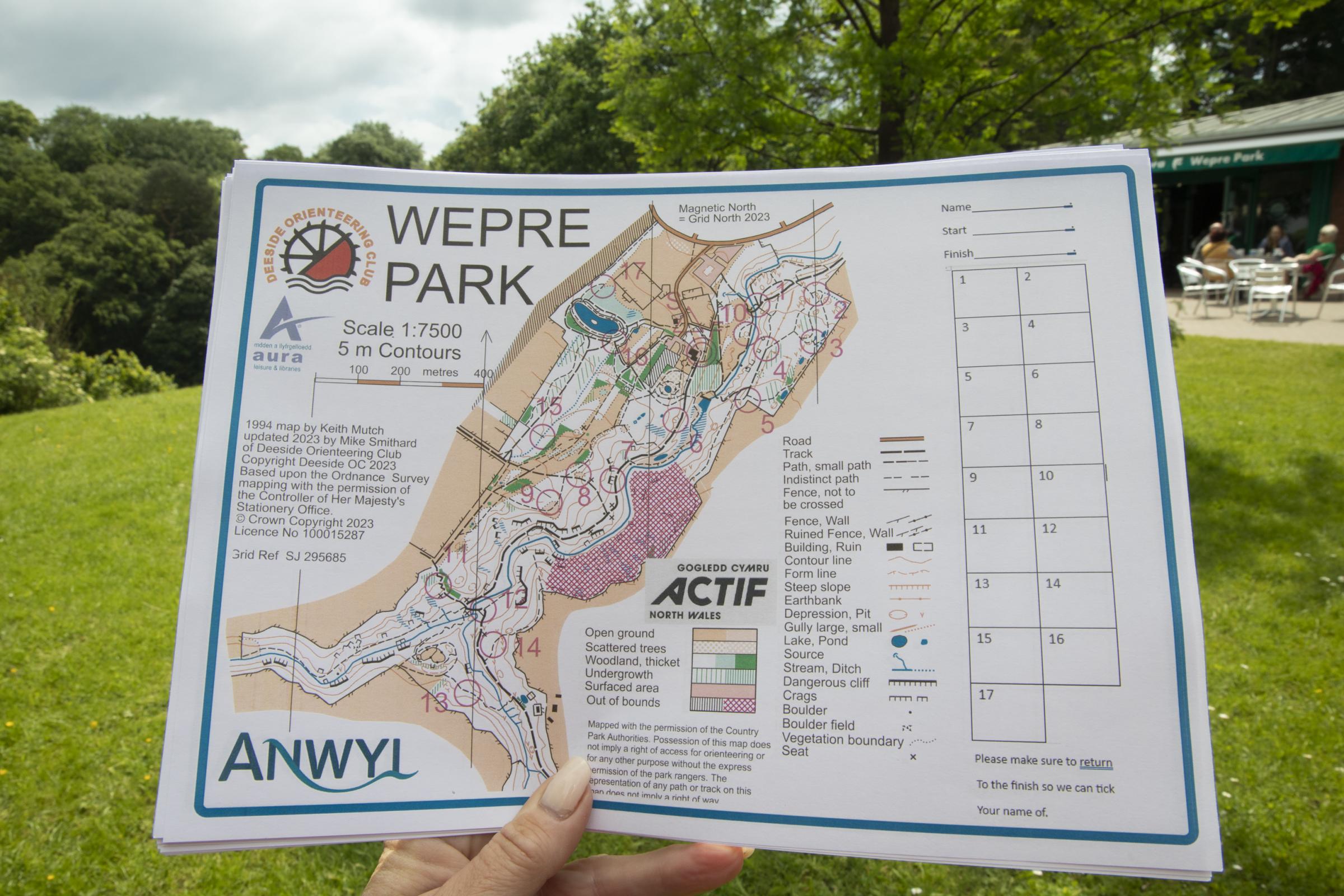 A map of the orienteering course at Wepre Park, which will be launching this summer. Photo: Mandy Jones