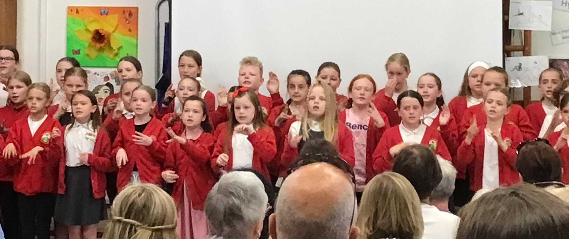 Ysgol Mynydd Isa Junior BSL choir.