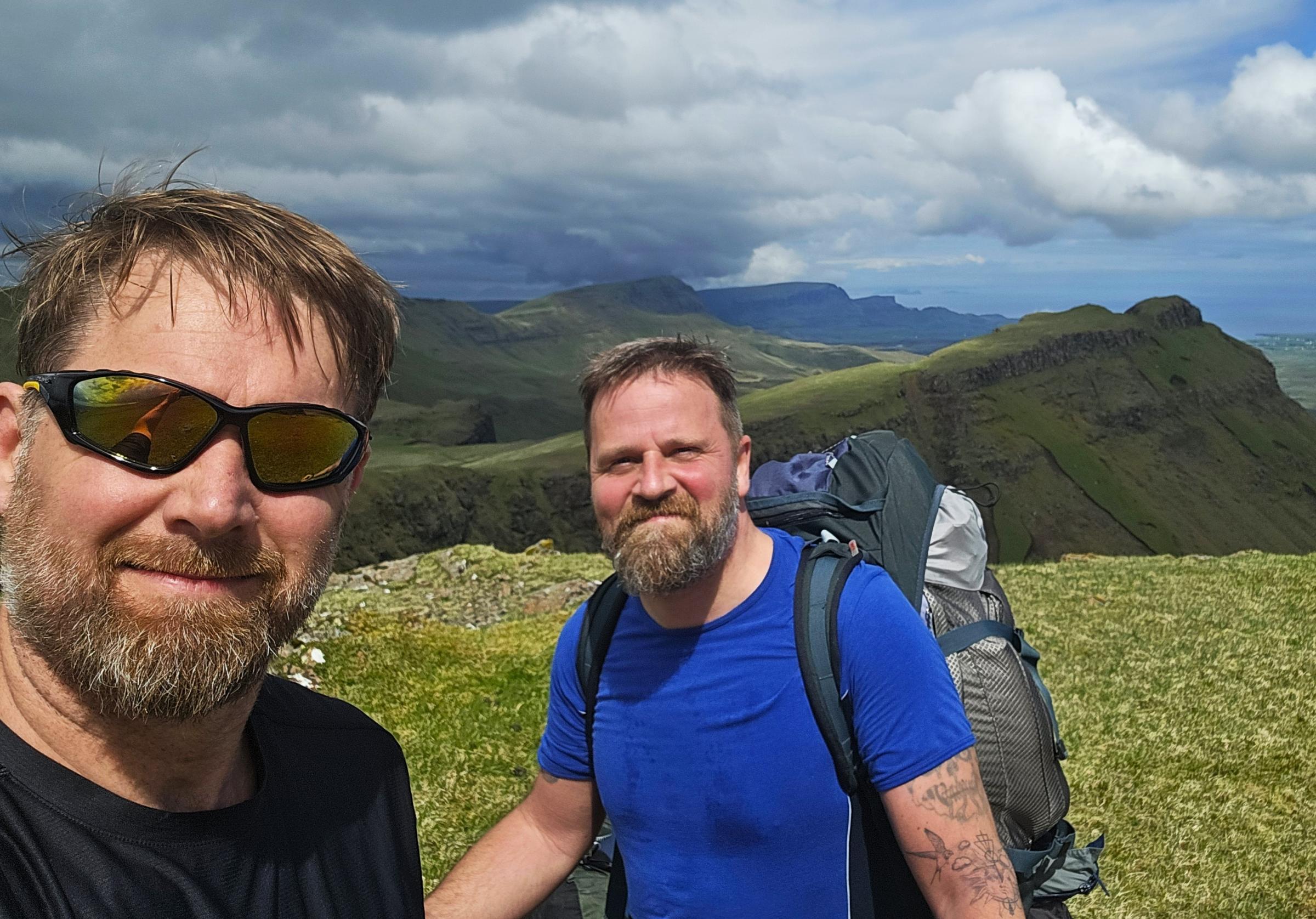 Karl Jackson and Carl Roberts completed the Skye is the Limit Challenge in aid of Hope House/T? Gobaith childrens hospices.