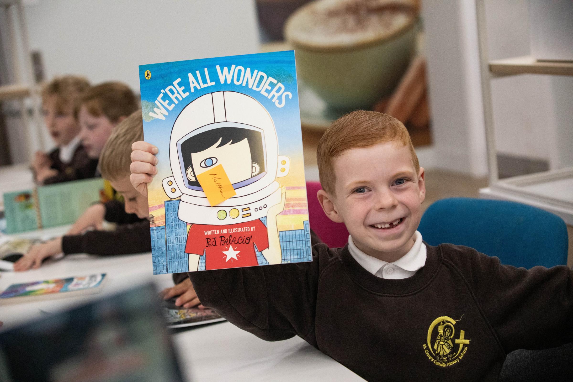 Primary school children took part in storytelling sessions at Broughton Shopping Park.