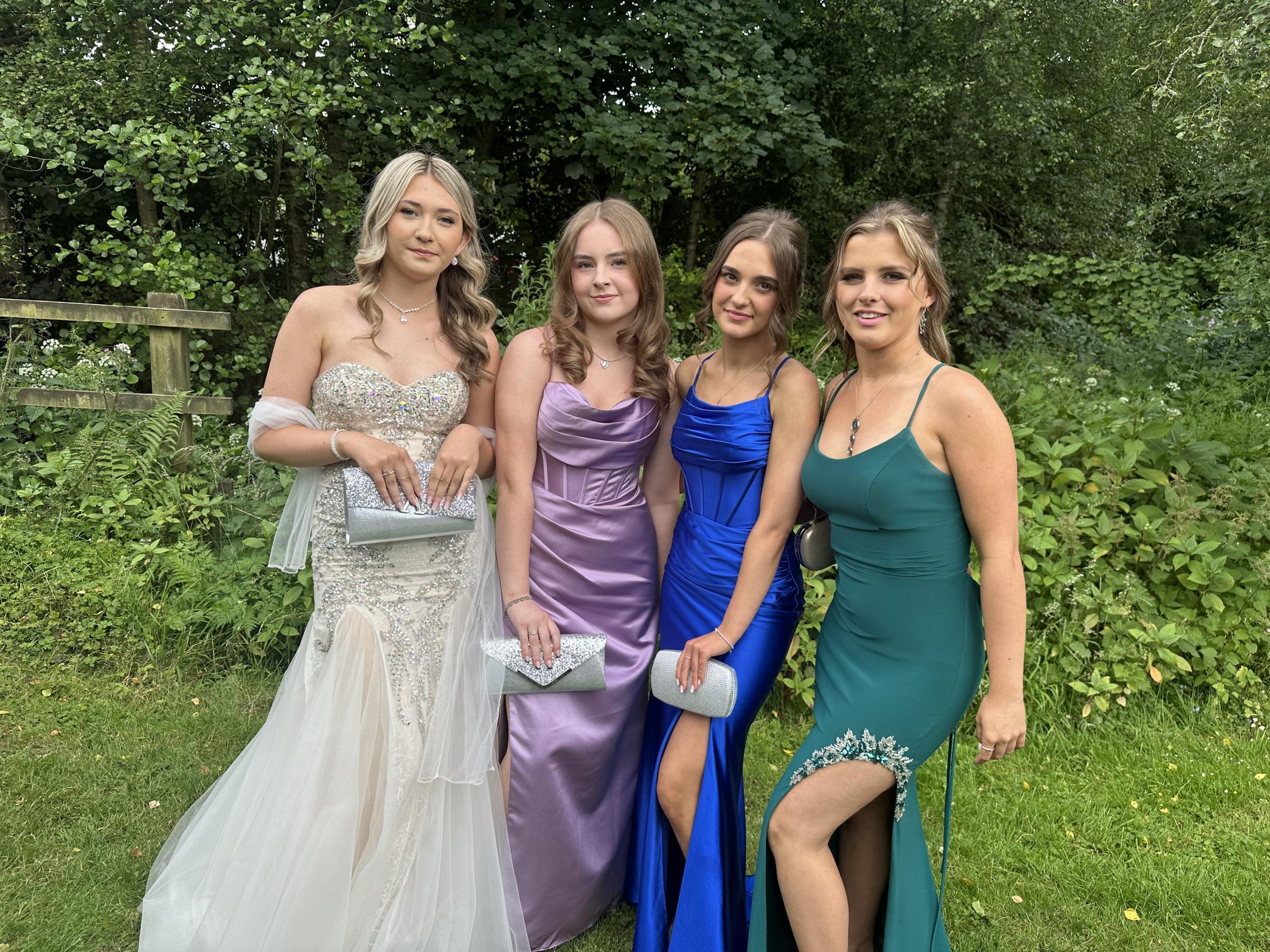 Hayley Dutton, from Wrexham: Konnie, Eva, Lucy and Grace ready for the Rhosnesni High School prom at Lion Quays Hotel.