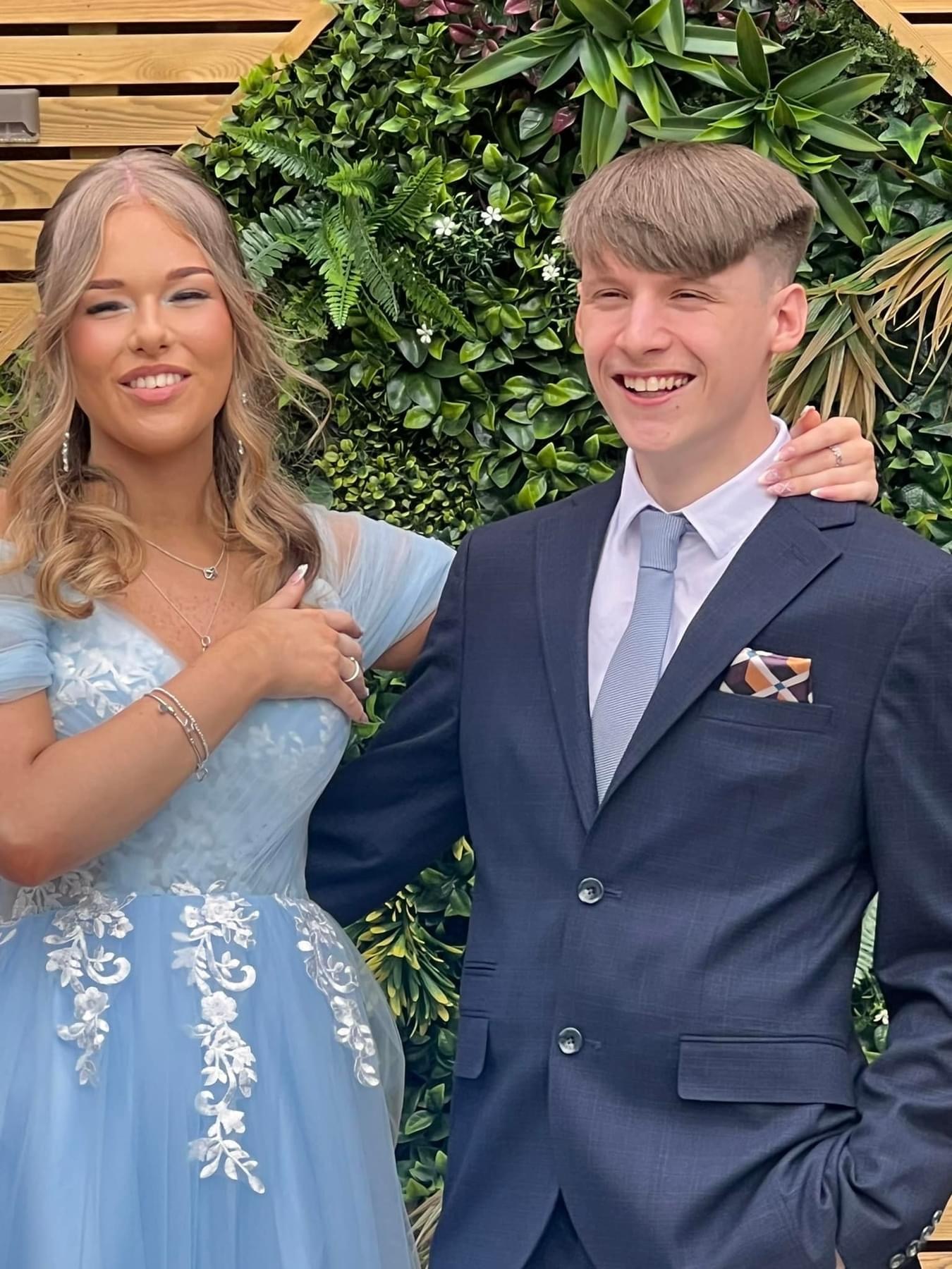 Heidi Caron, from Buckley: Leo Dixon and Emily Shaw, Connahs Quay prom.