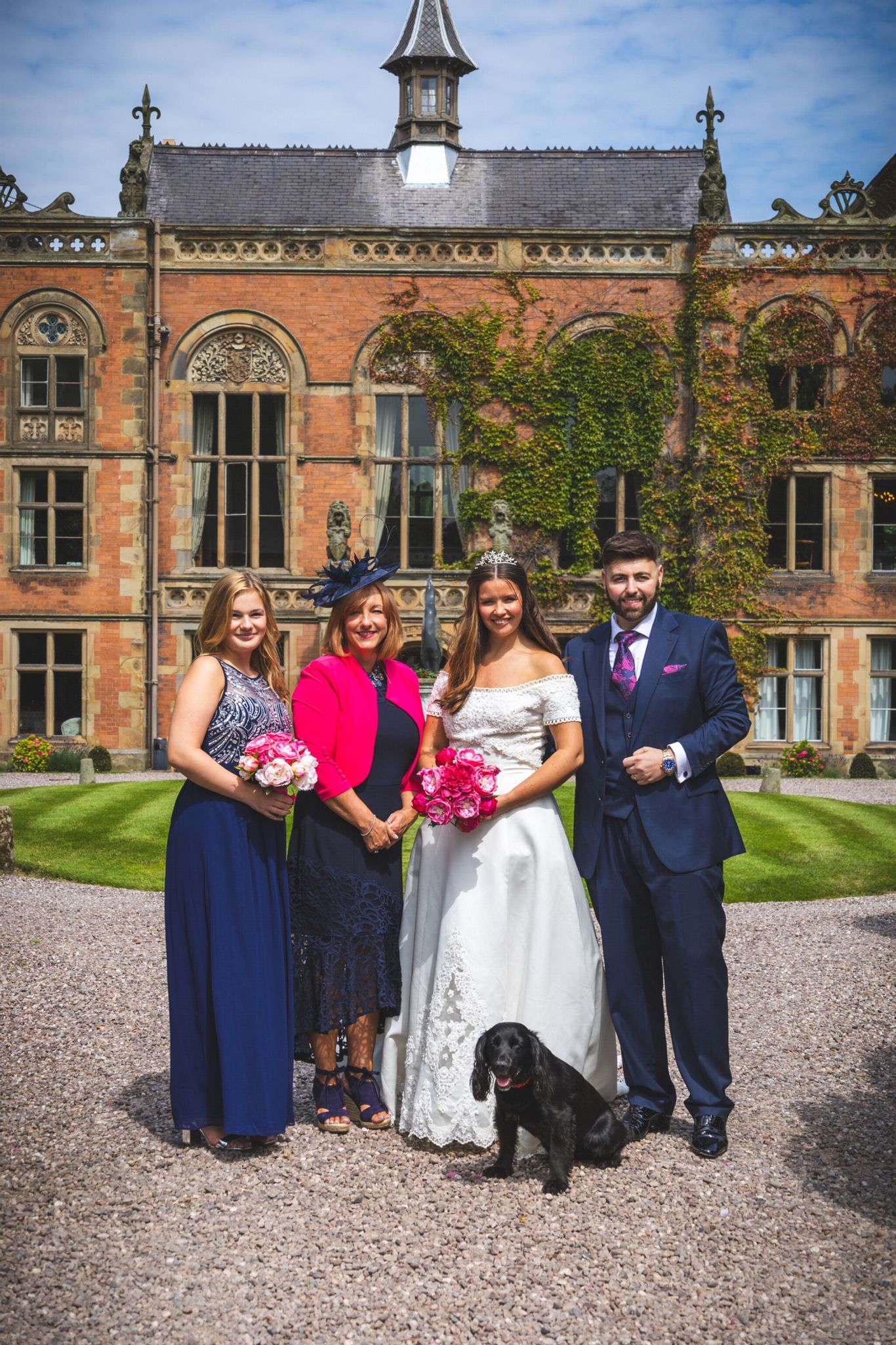 Soughton Hall provides the perfect backdrop to the St Kentigern Hospice bridal boutique photoshoot.