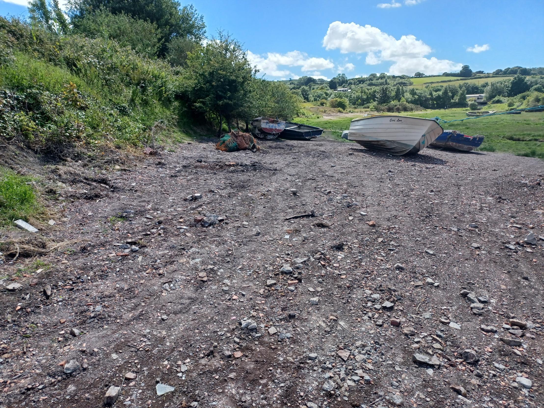 After the Natural Resources Wales Dee estuary clean-up.