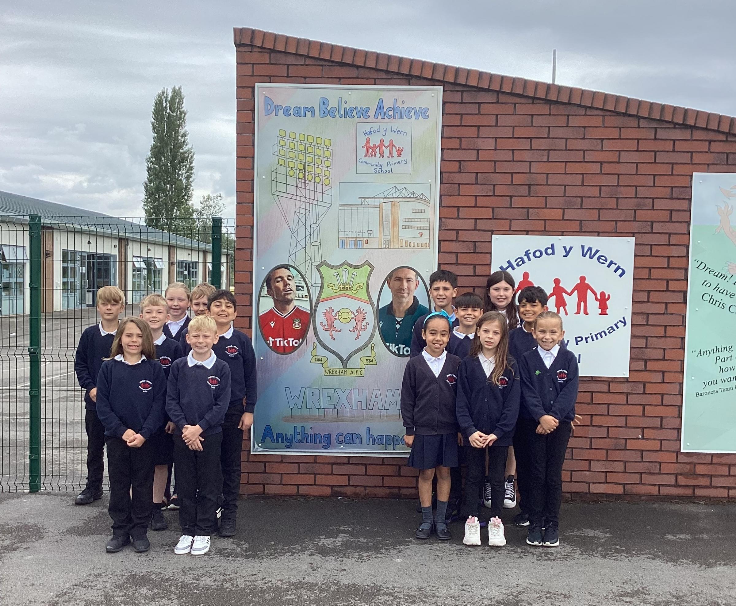 Pupils from key stage 2 at Hafod-y-Wern School.