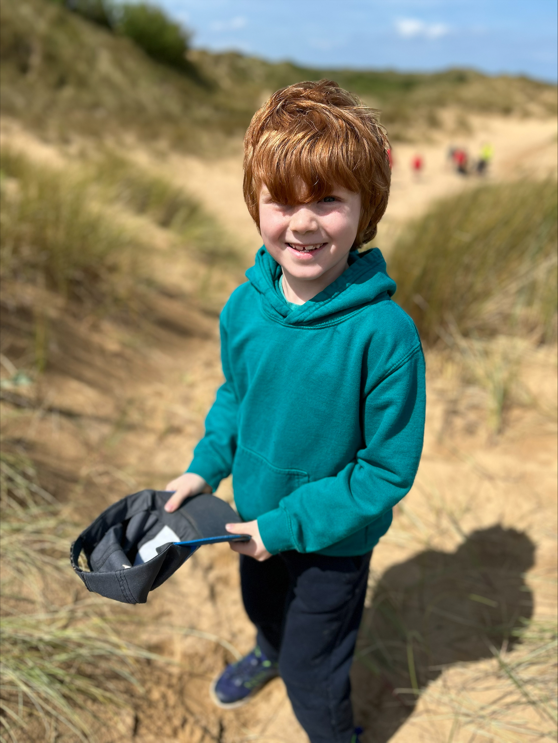 Thomas enjoying his beach day.