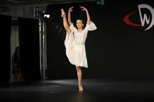 Faye Parsons competing at the Dance World Cup.