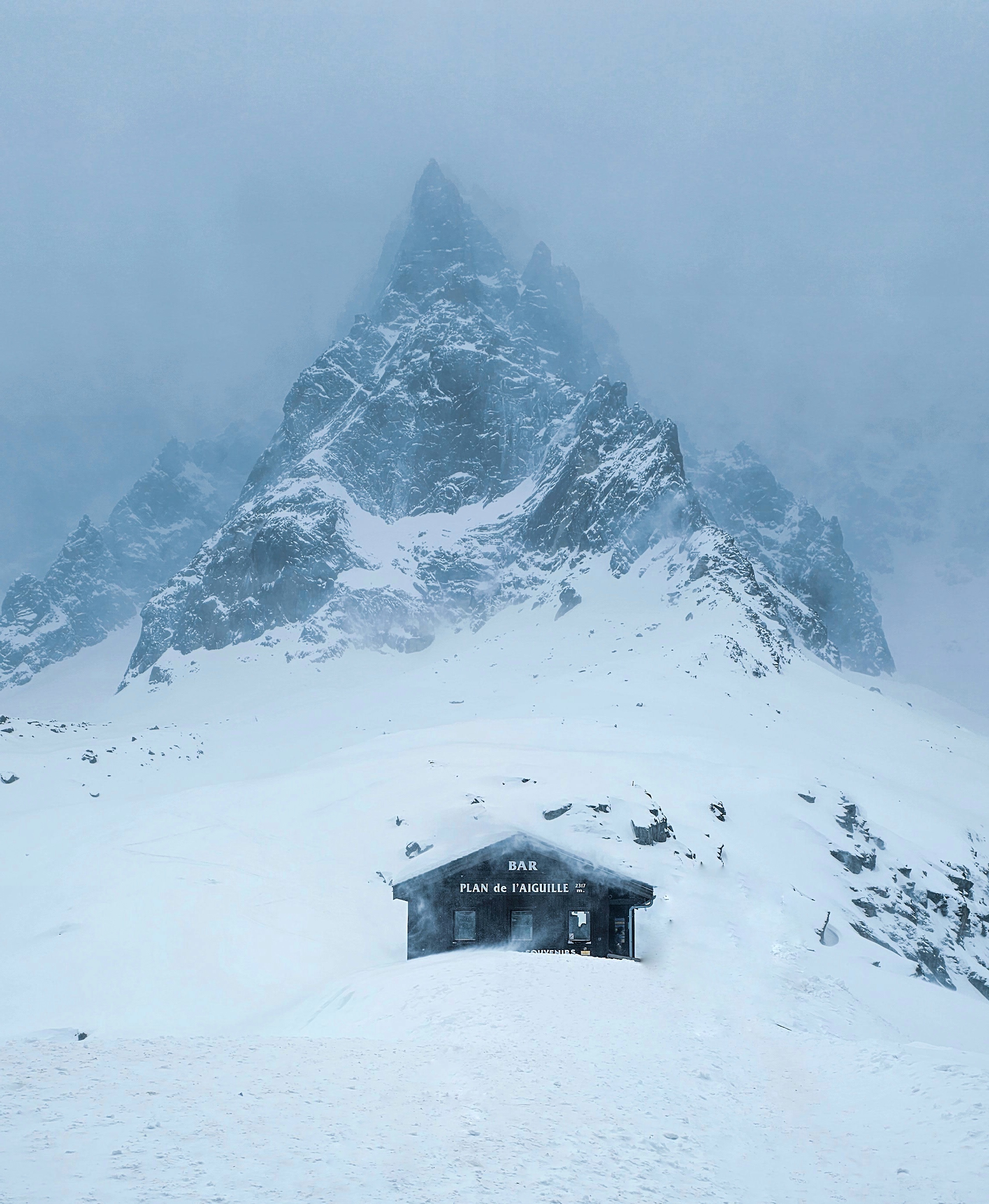 Mid way up Mont Blanc. Photo: Jamie Jenkins