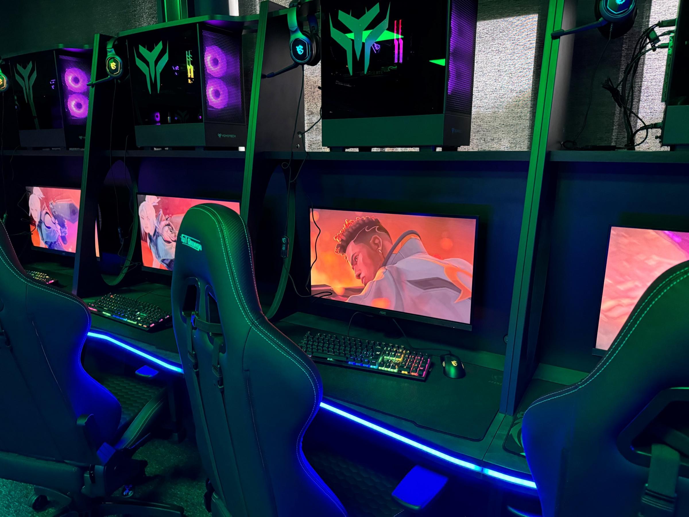 The new Esports arena at Coleg Cambria Deeside.