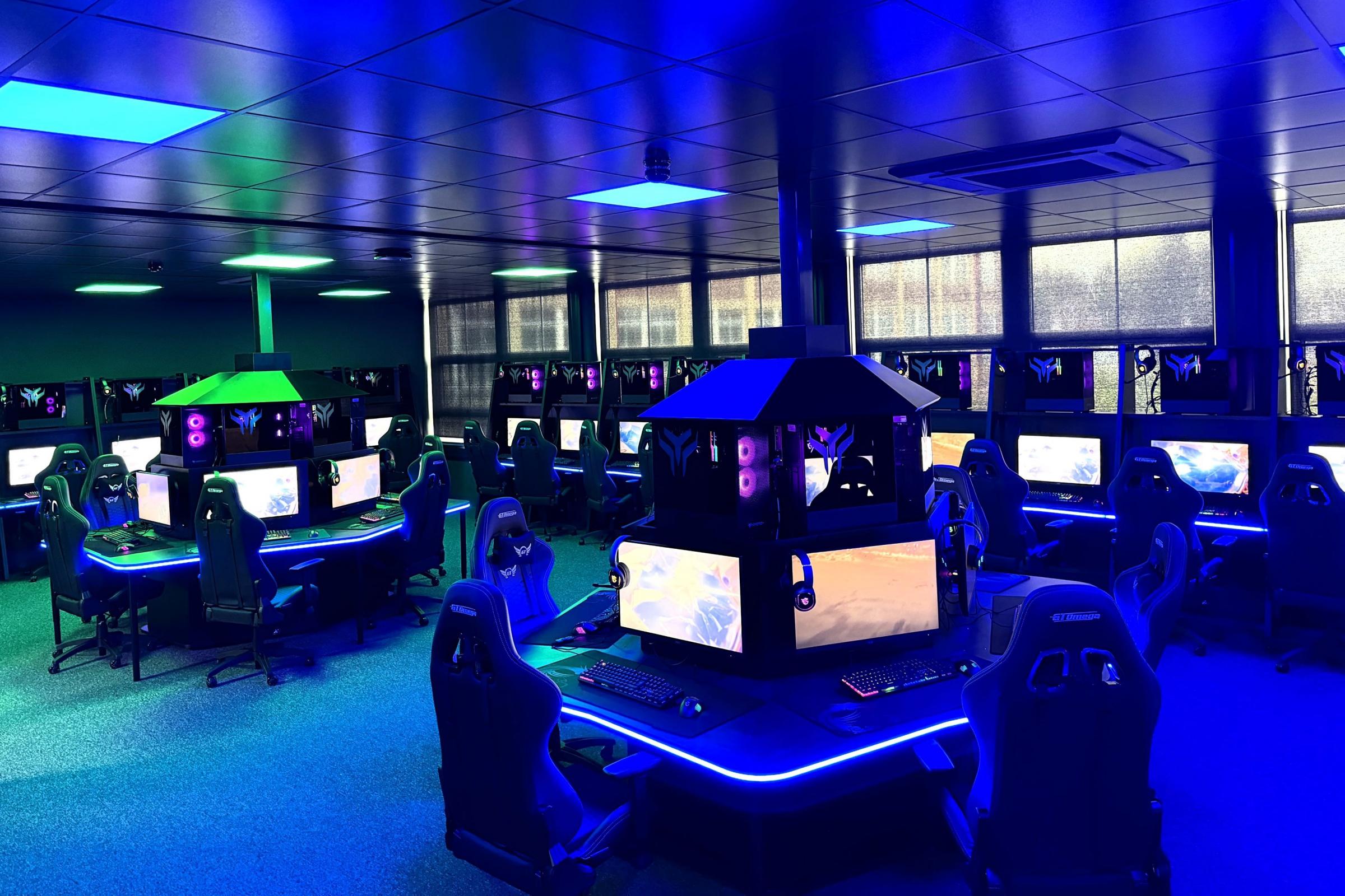 The new Esports arena at Coleg Cambria Deeside.