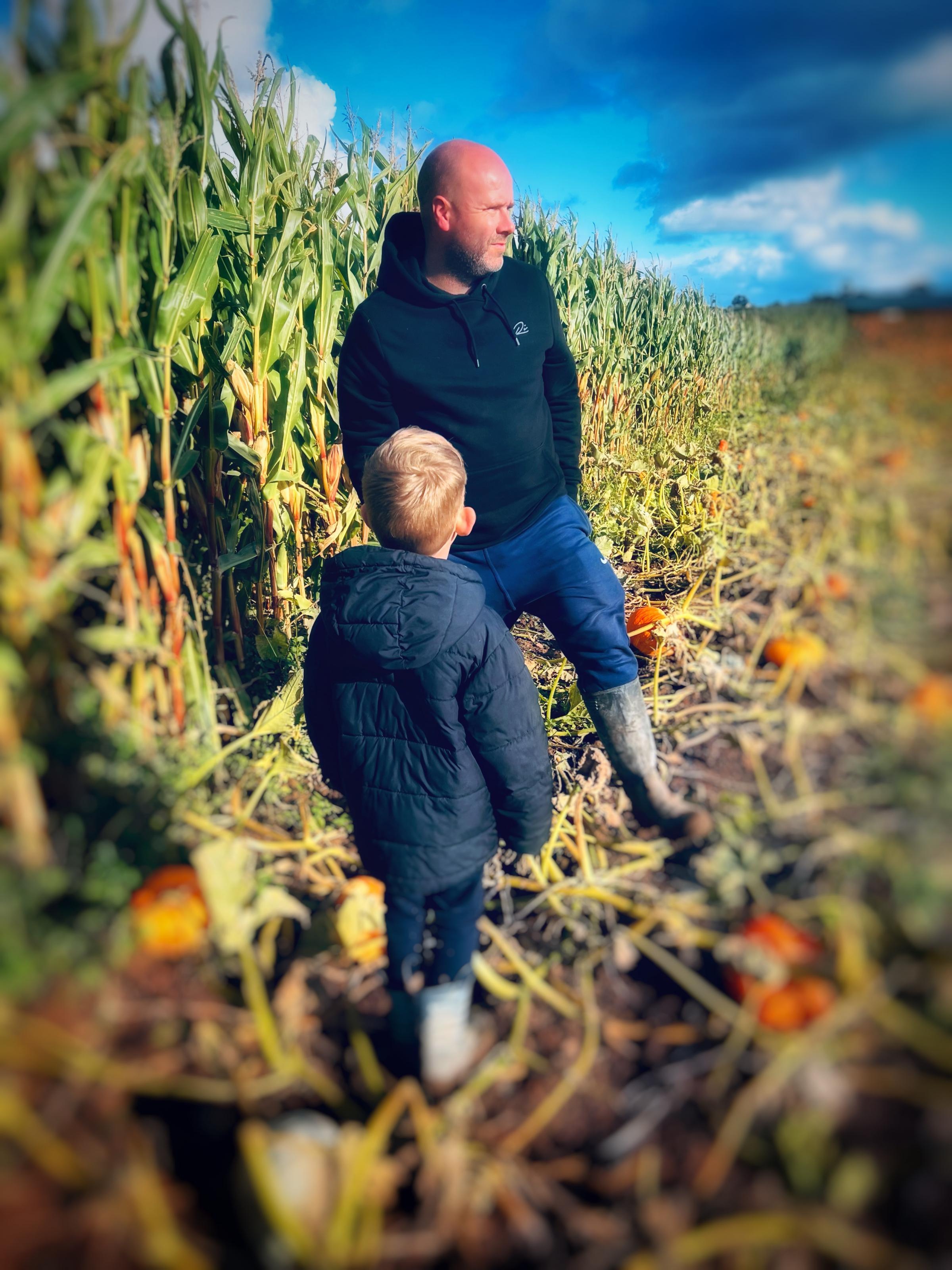 My partner and my grandson Jack, pumpkin picking in Malpas. Photo: Samantha Jayne Davies