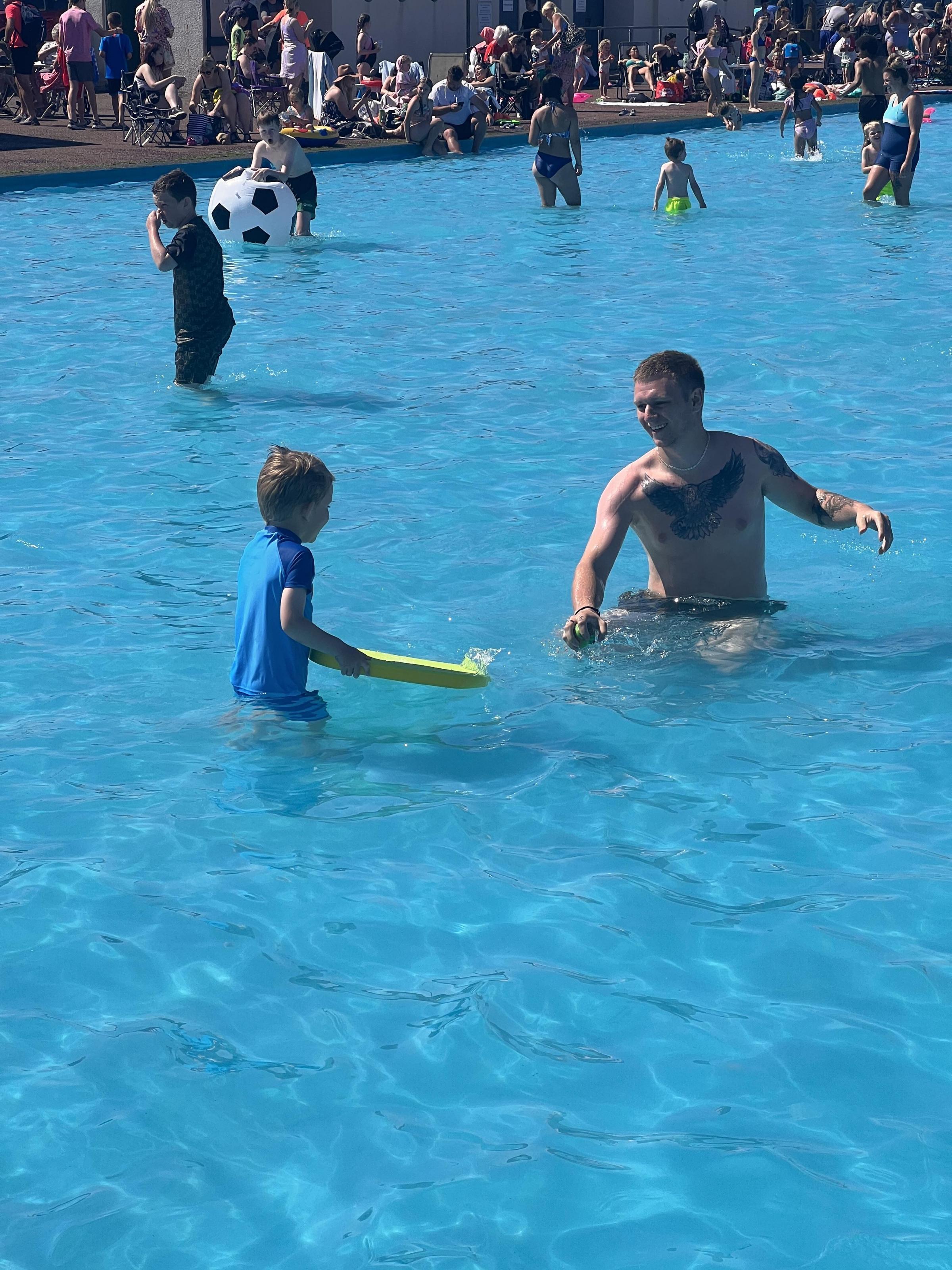 My son and grandson in Llandudno. Photo: Samantha Jayne Davies