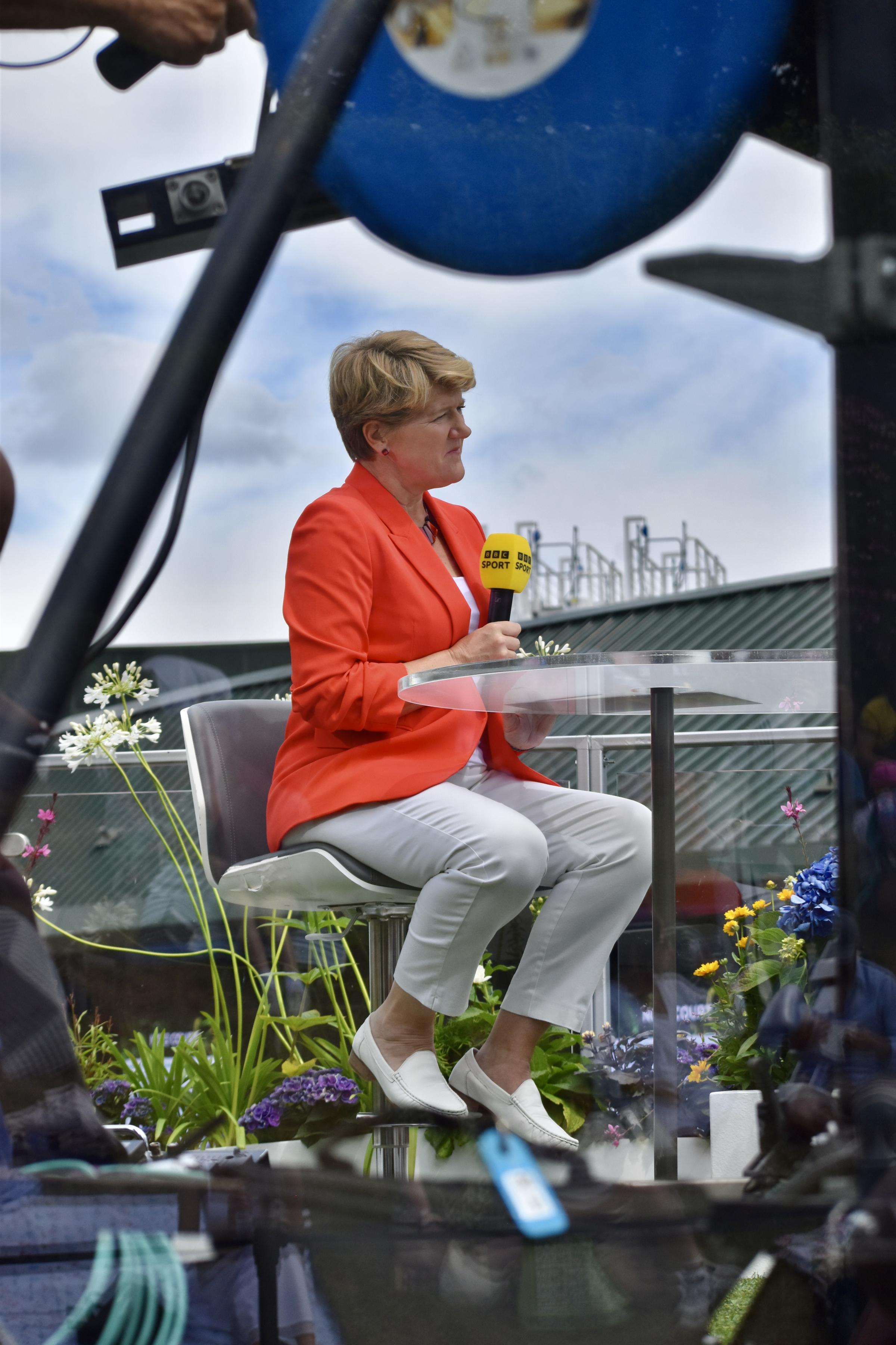 Clare Balding presenting Wimbledon, 2024. Photo: Kara Beth Davies