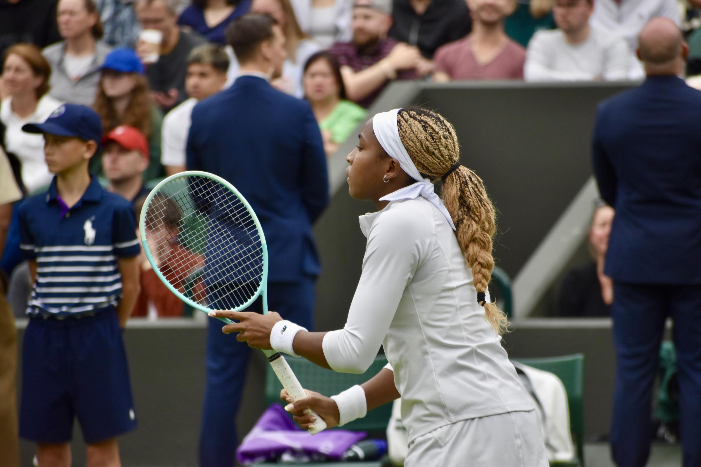 Coco Gauff, Wimbledon, 2024. Photo: Kara Beth Davies