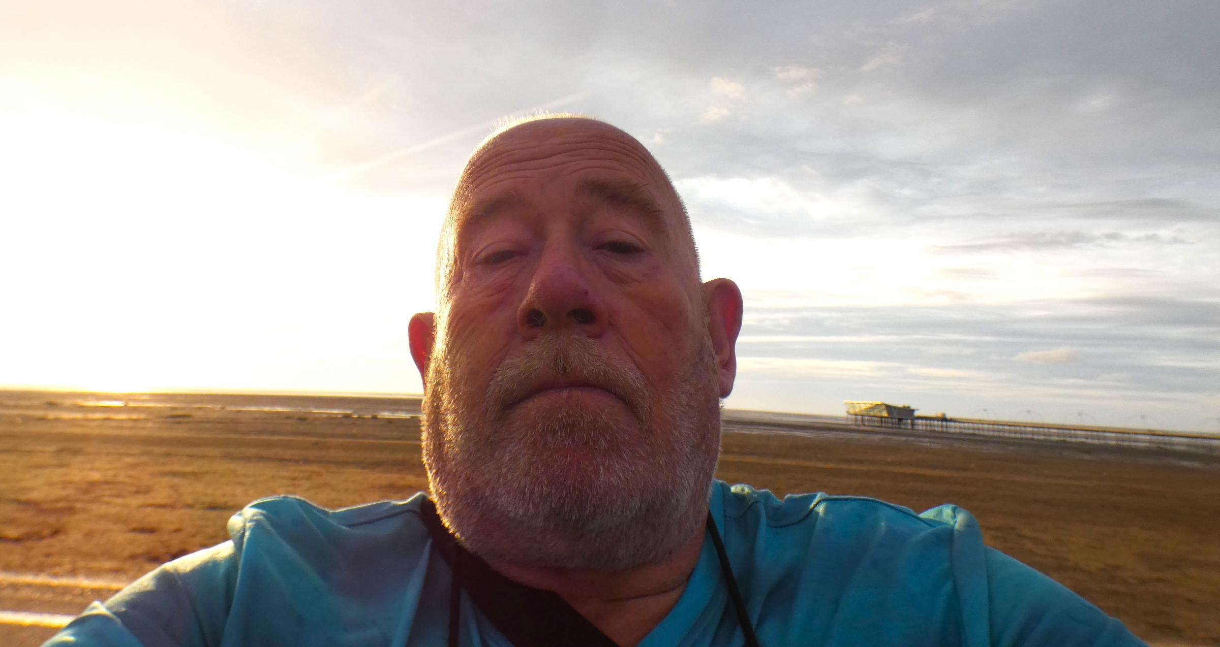 Stephen Bromley at Southport beach.