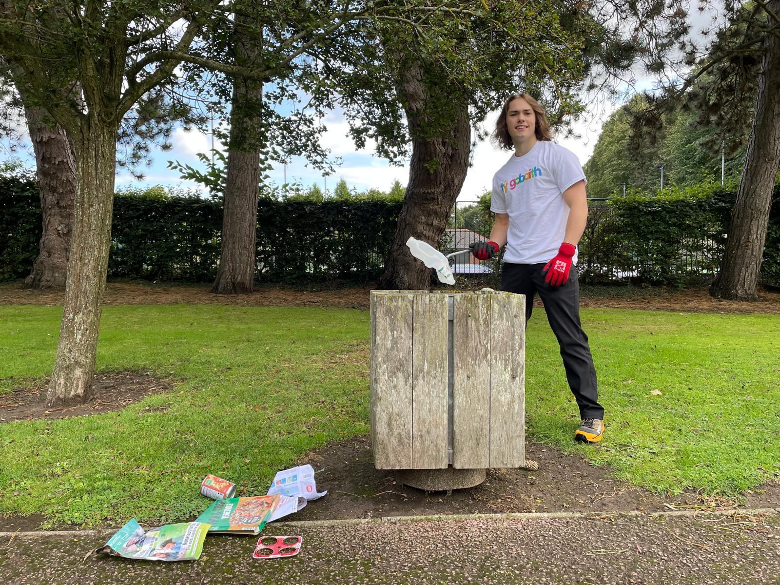 Tom Lloyd-Hughes has set himself a 24-hour litter-pick.