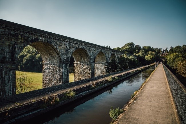 Chirk viaduct and aqueduct to be admired during the Chirk Circular.