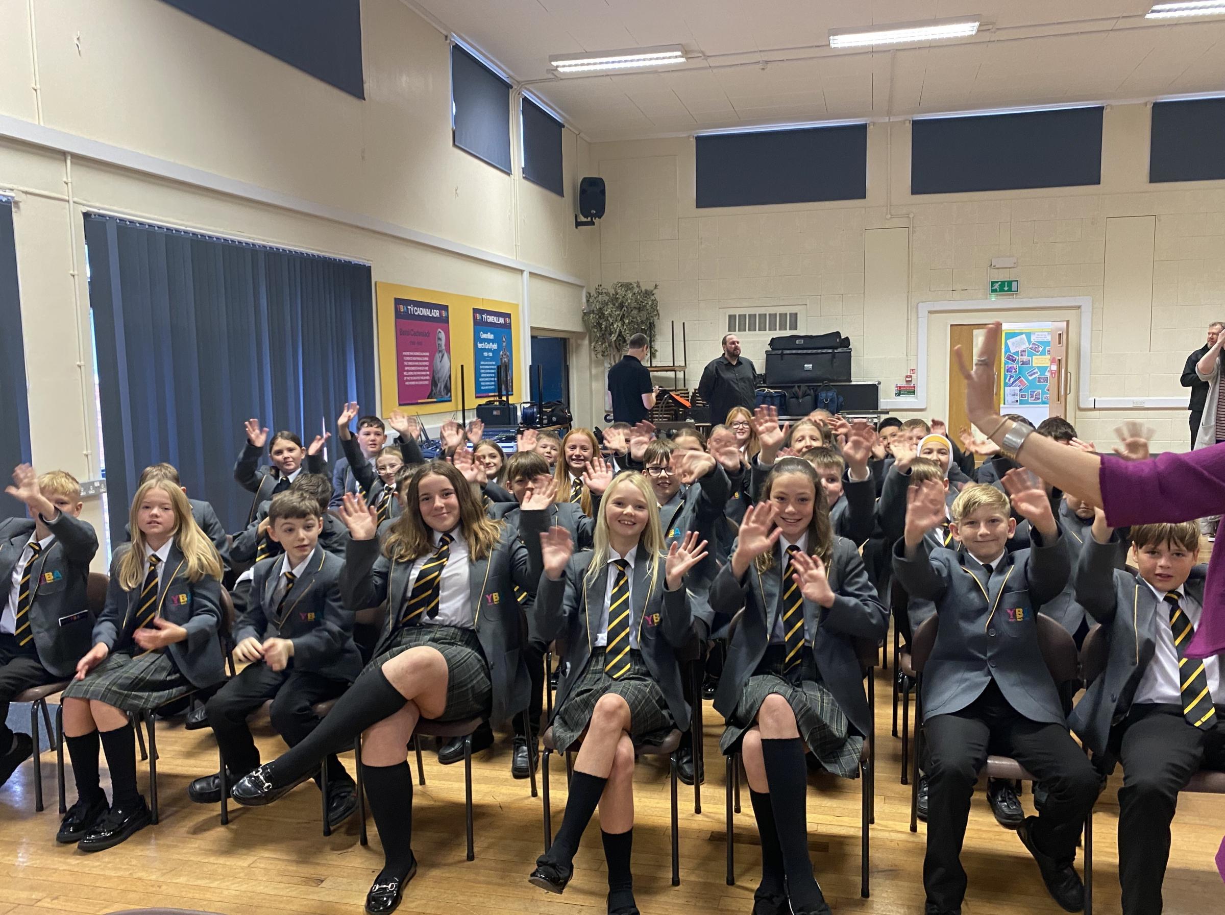 The Wales Rail Safe Friendly initiative launch at Ysgol Bryn Alyn.