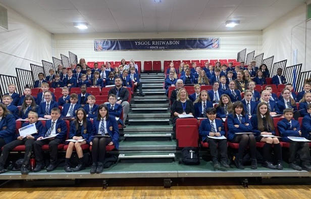 Pupils who took part in the Year 7 SWAN Induction at Ysgol Rhiwabon.