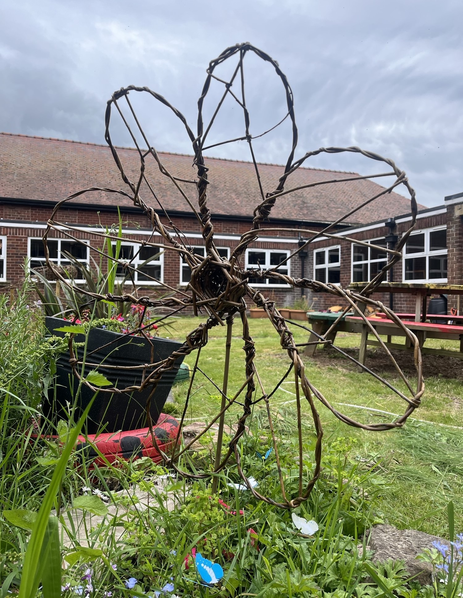 One of the willow flowers for the display.