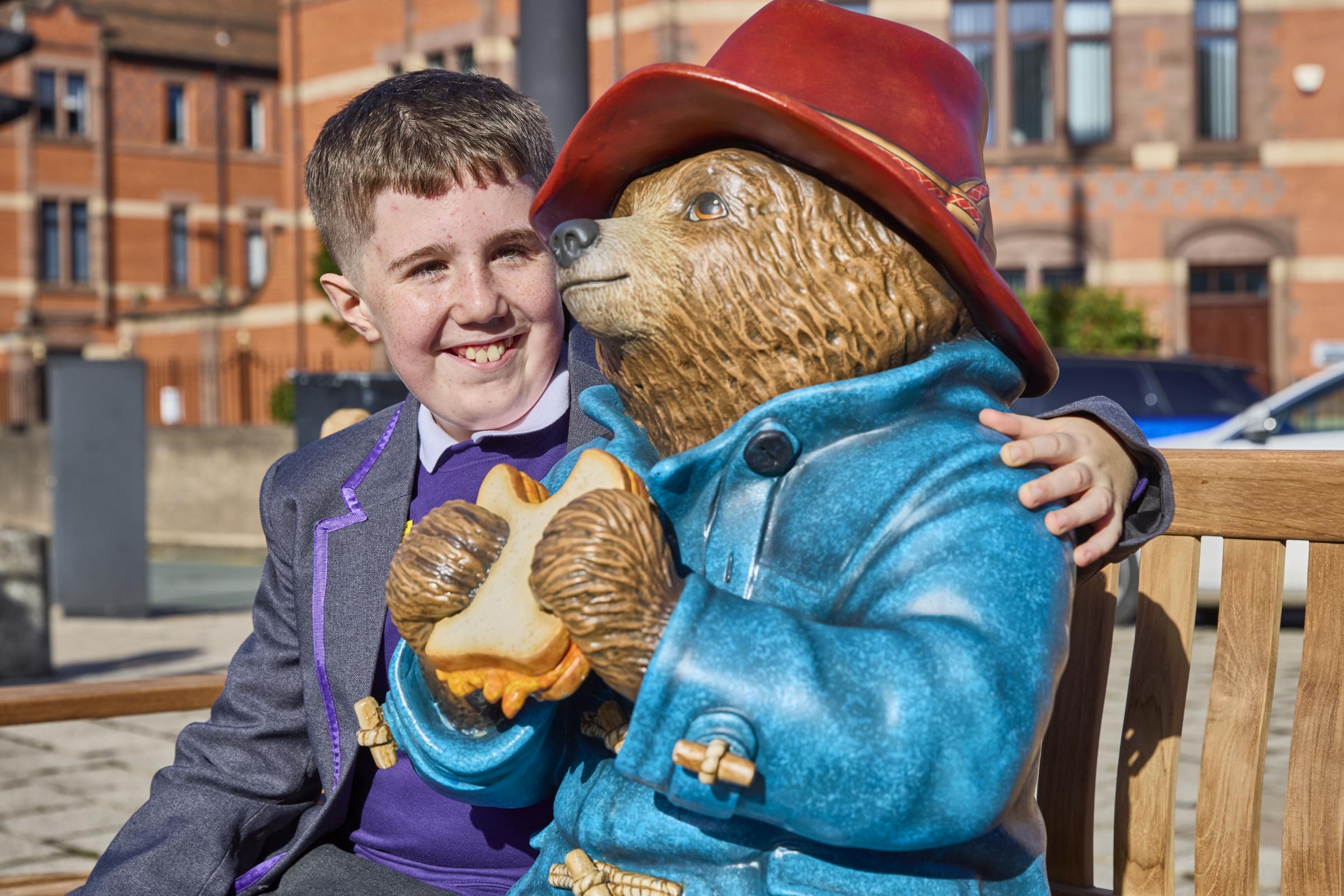 Grosvenor Park Academy pupils performed the official unveiling of Paddington on Monday.