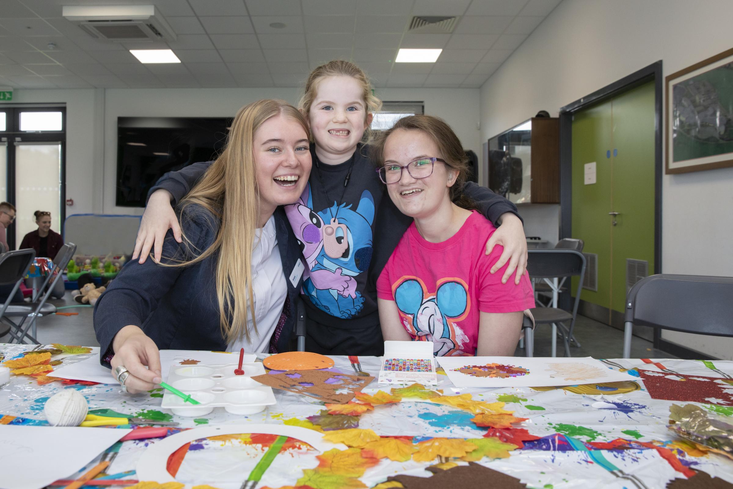 Anwyl Homes Advisor Anya Bertram with Ella and Alana. Photo: Mandy Jones