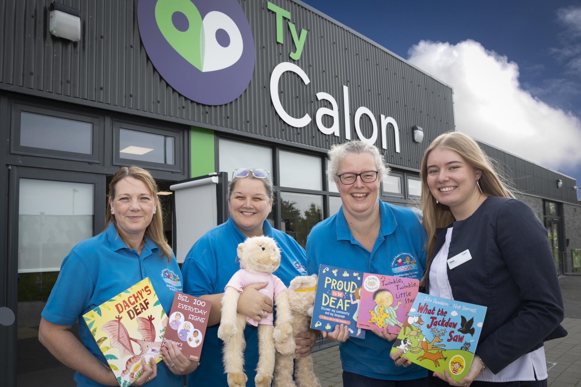 Anwyl Homes attended the opening of a new Deaf Hub at Ty Calon in Queensferry which it helped to fund. From left: Zeta Lloyd, wish granting champion at CSSEF, Karen Jackson CEO of CSSEF, Charlotte Williams, wish granting champion at CSSEF and Anwyls