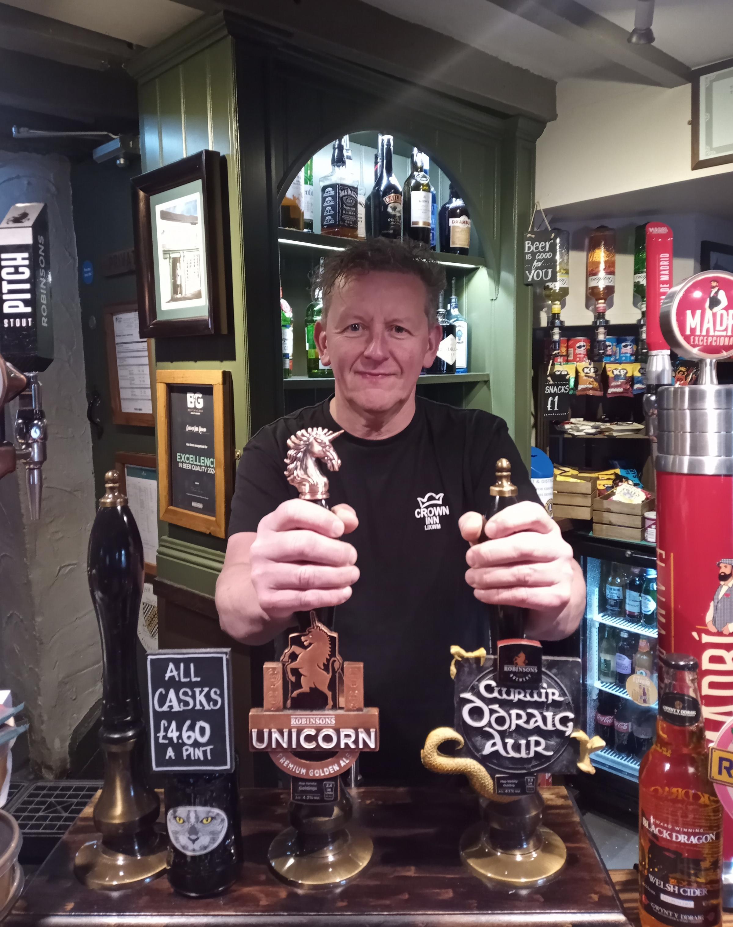 Anthony Griffiths, landlord and chef at The Crown Inn, Lixwm.