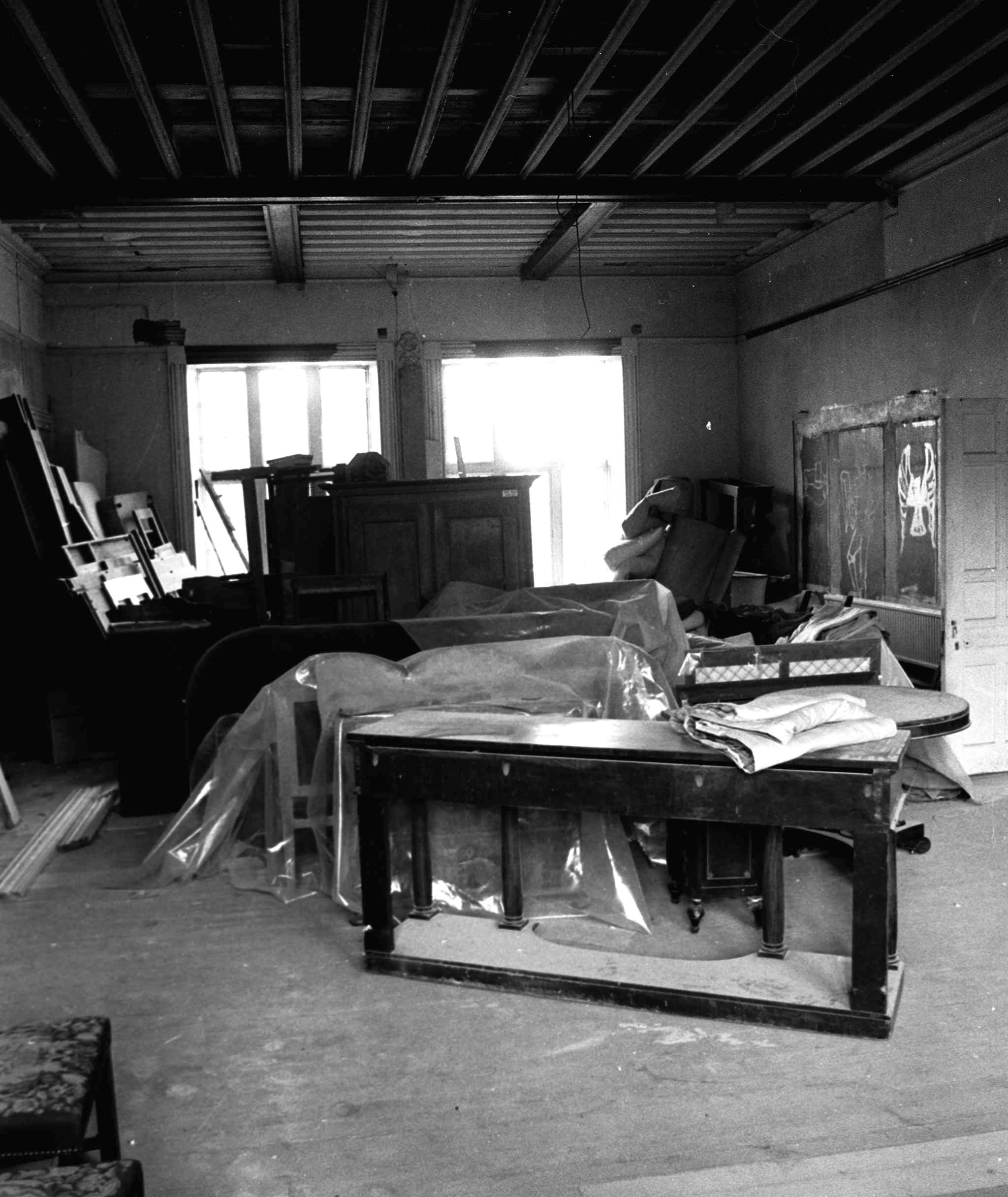 Renovations at Plas Teg in 1986.