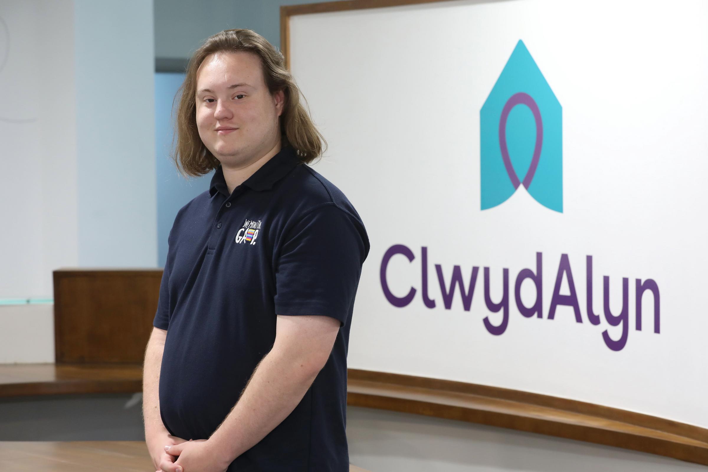 Ben Clarke who has completed a work placement at Clwyd Alyn Housing Association.