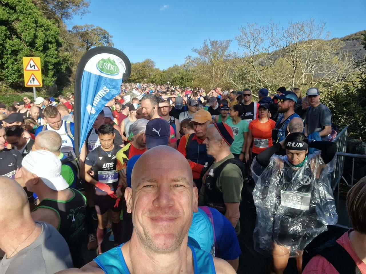 Steve Bozier at the start of the Eryri marathon.