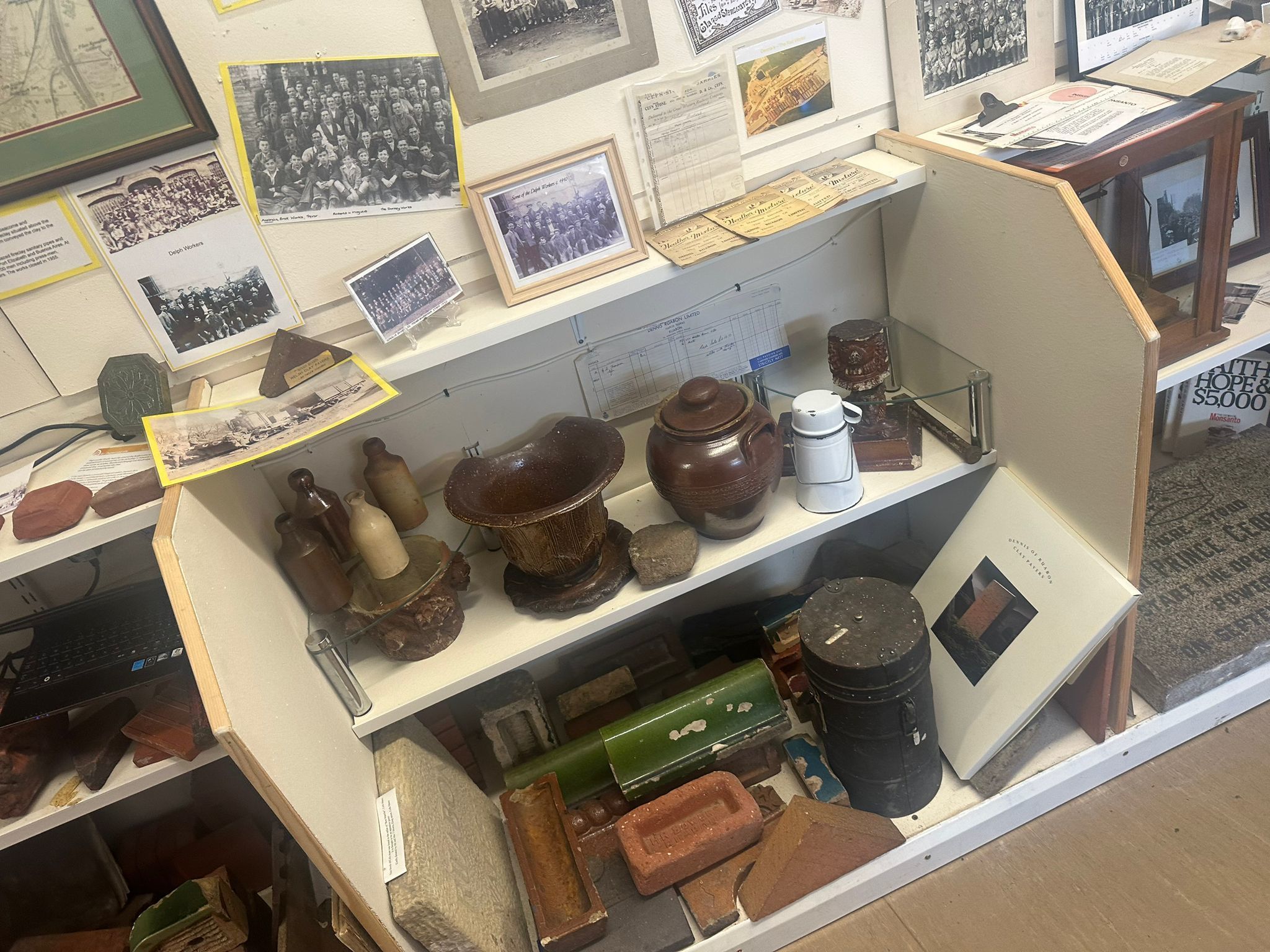 Inside Cefn Mawr Museum.