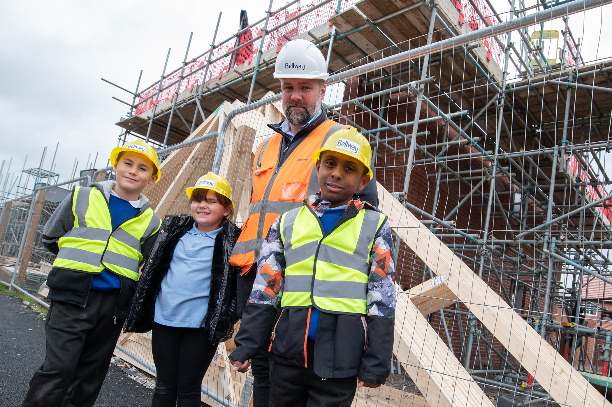 Guy Charalambous with Sealand CP School pupils.