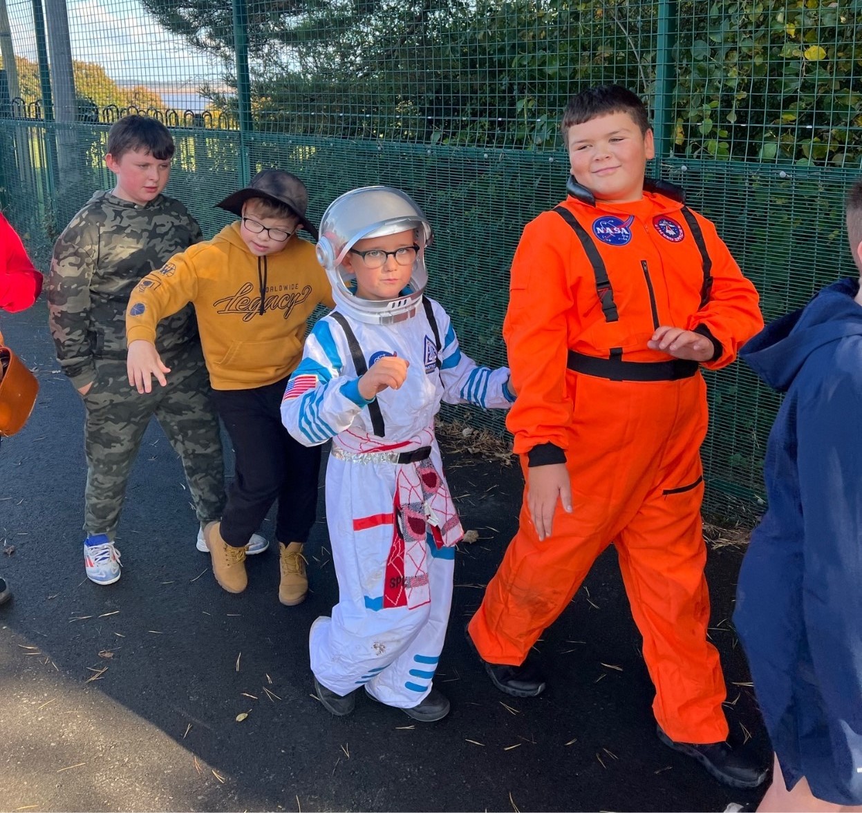 Activities during Explorers Day at Ysgol Merllyn.