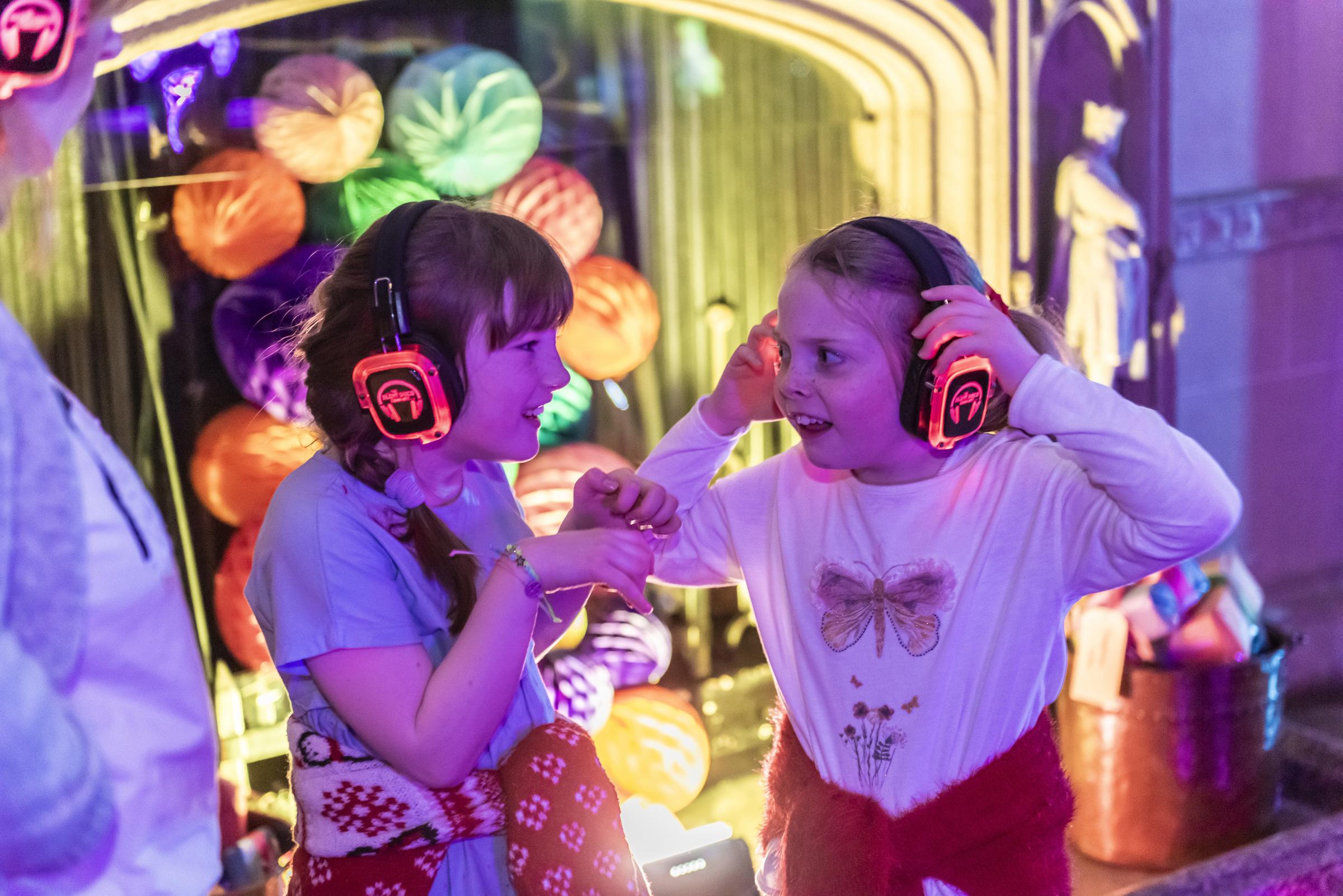 Christams silent disco at Plas Newydd House and Garden, Anglesey. Photo: National Trust Images/Paul Harris