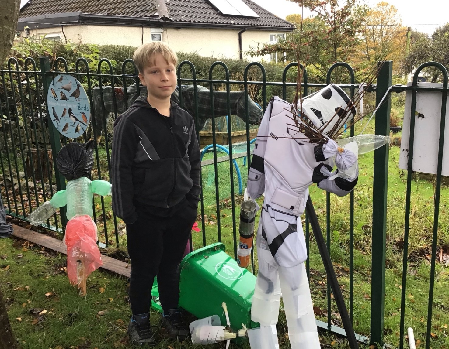 Eco Scarecrow competition at Ysgol Trelawnyd VA School.