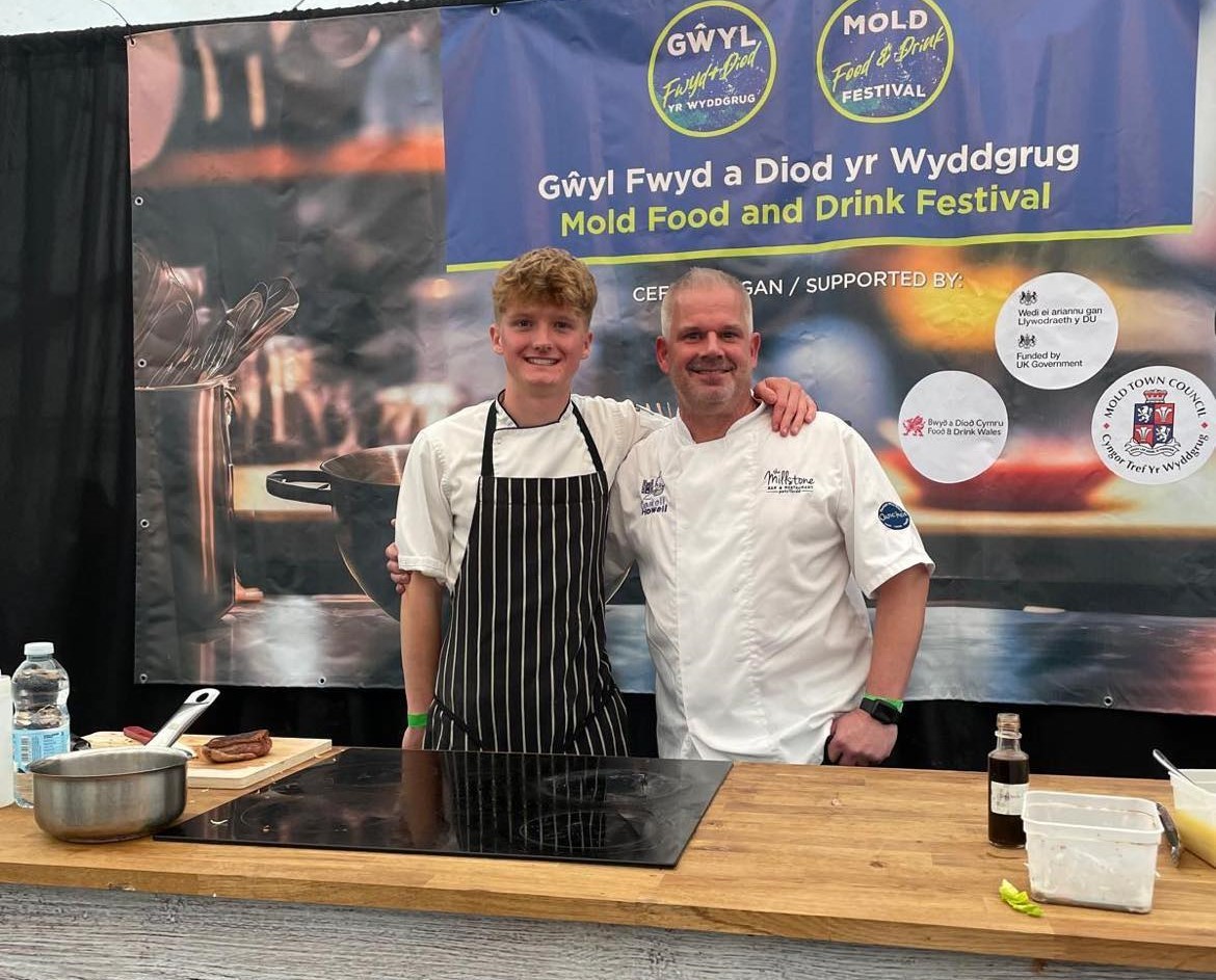 Mark Jones and son Zak Ames at a pop-up event at this years Mold Food and Drink Festival.