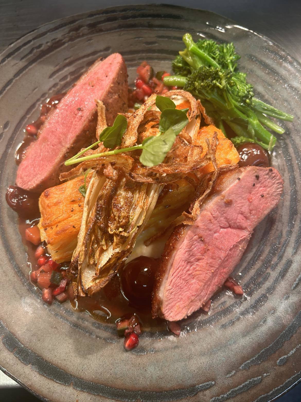 A current favourite on the menu, the miso and maple glazed duck breast.