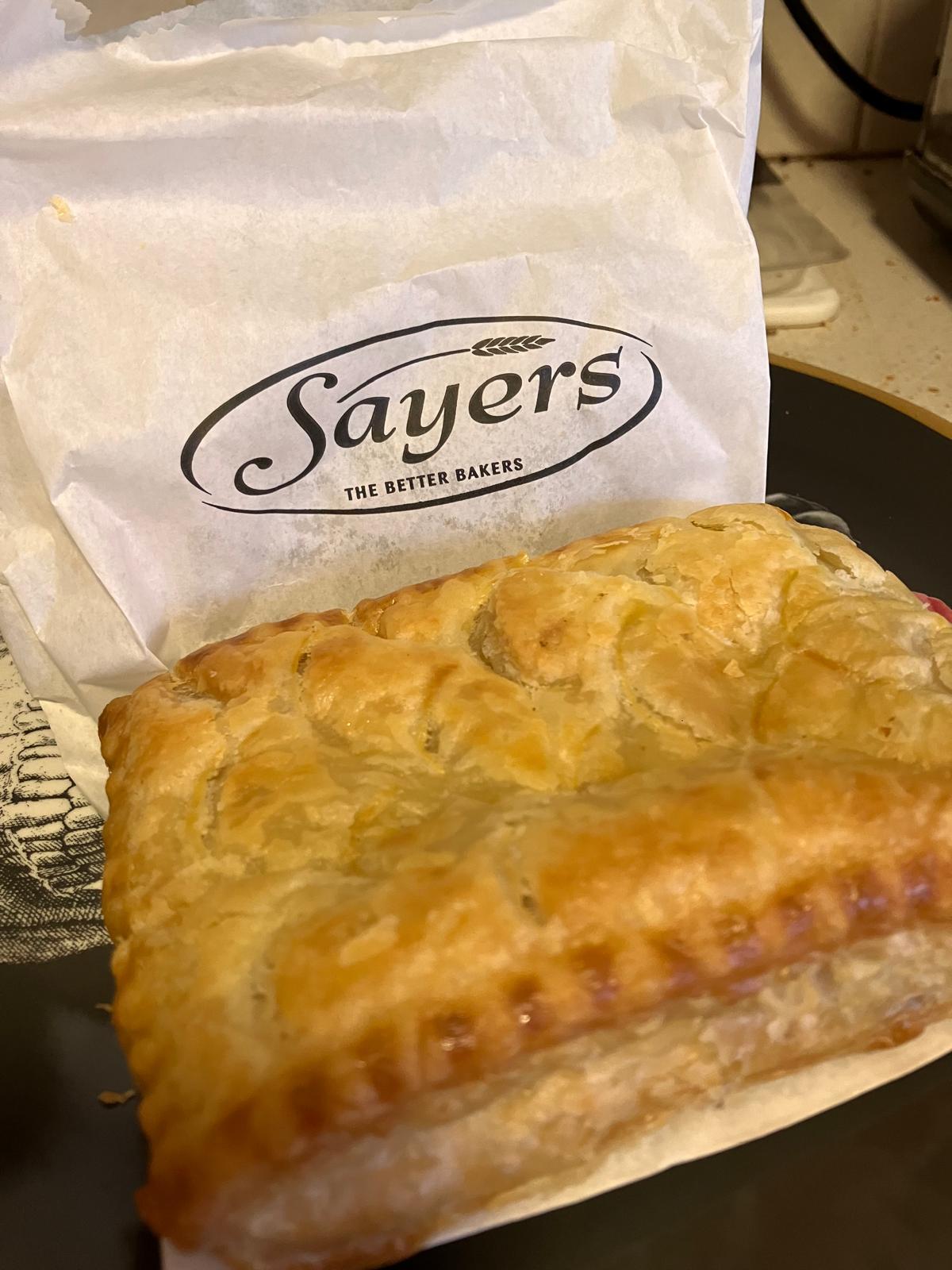 Sayers Festive Pasty.