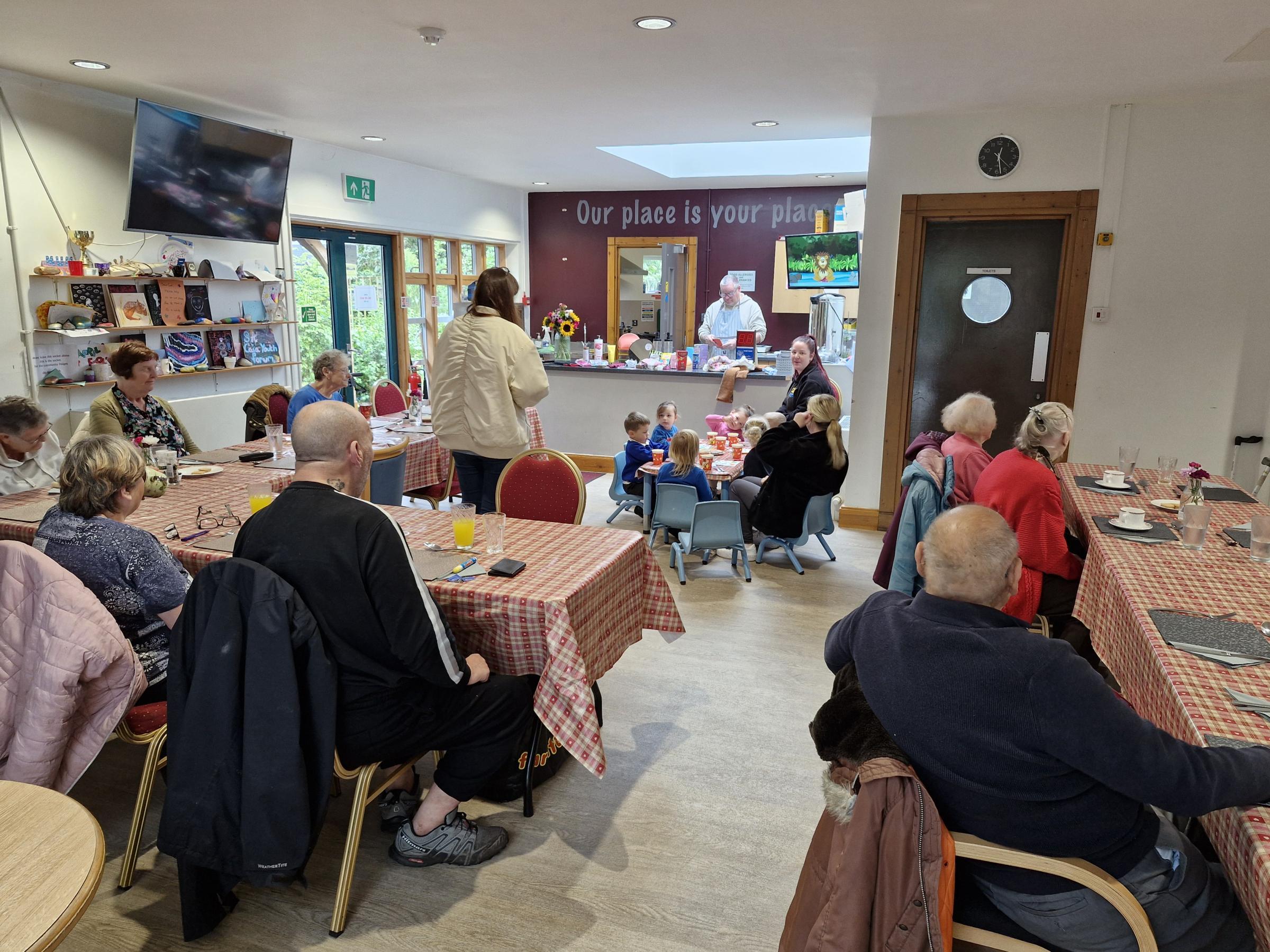 Sparkles children joined in at the Caia Park Partnership Luncheon Club.