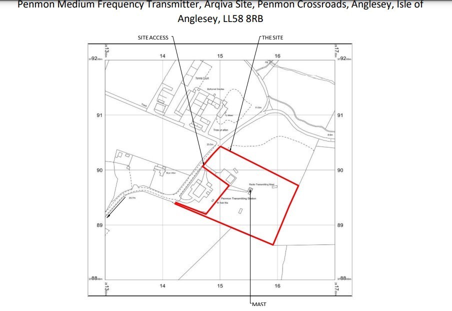 Detail taken from the Site Notice regarding the Penmon mast (Ioacc Planning Document Image)